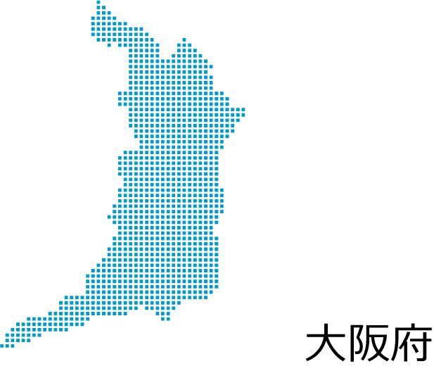 大阪府の地図イメージ