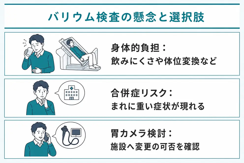 バリウム検査を受けたくない理由と危険性を整理する