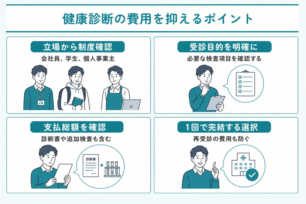 健康診断の費用を抑えるなら立場と受診目的から支払い方法を決める