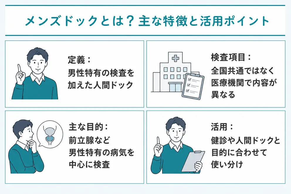 メンズドックとは男性向けの検査を組み合わせた人間ドック