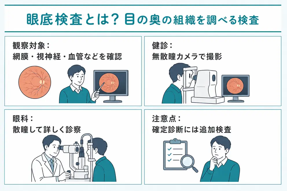 眼底検査とは網膜・視神経・血管を確認する検査