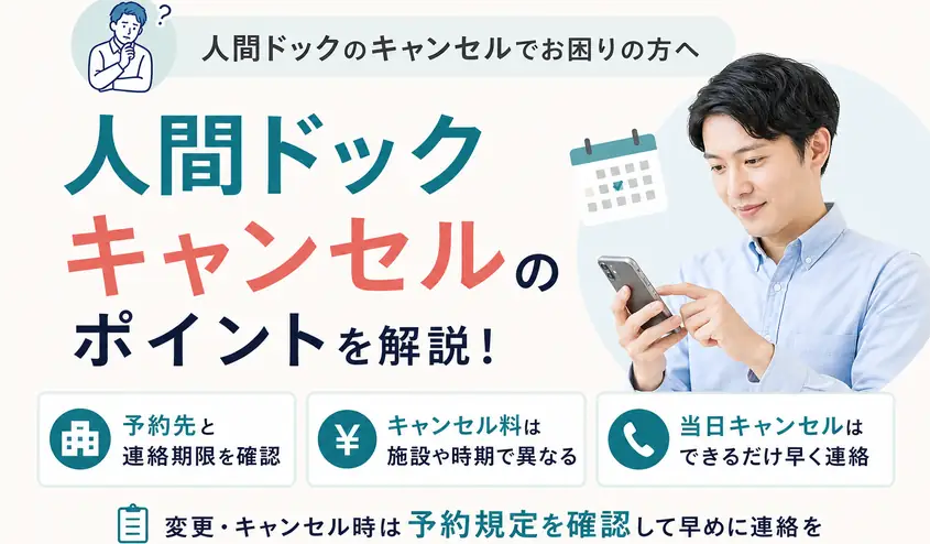 人間ドックのキャンセル方法と料金・予約変更や当日キャンセルの対応