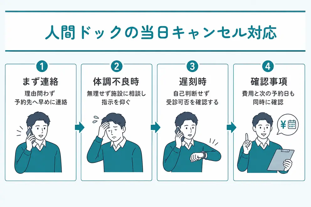 人間ドックを当日キャンセルする場合はできるだけ早く連絡する