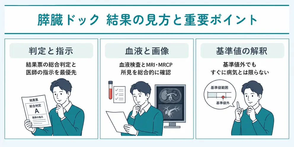 膵臓ドックの結果は判定区分から確認する